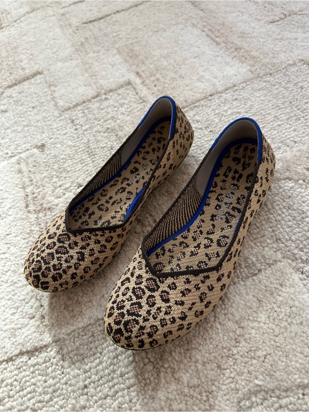 Rothy’s Women Leopard Ballet Print Round Toe
